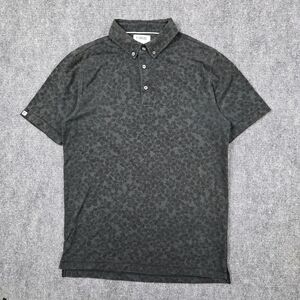 Linksoul Organic Cotton Poly Anza Polo Men Black Heather Floral